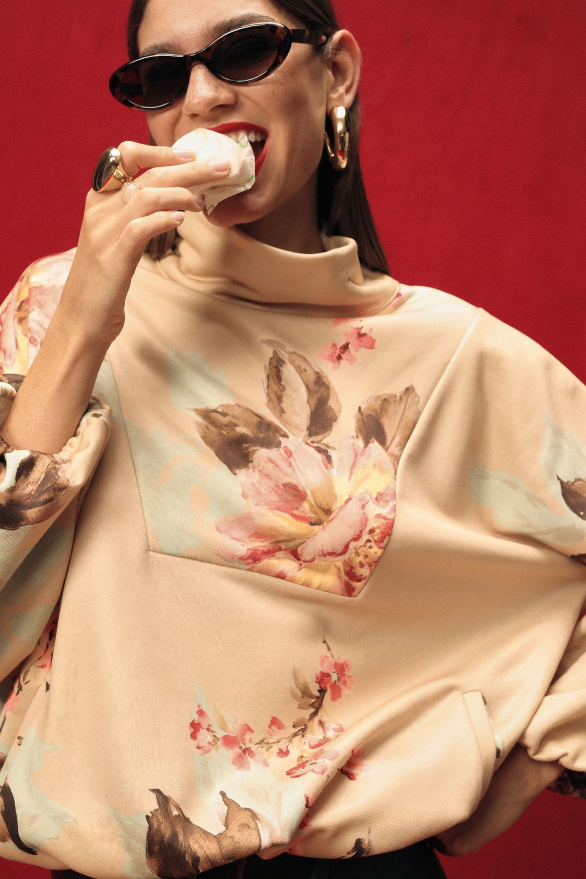 Sweatshirt mit floralem Print DIXIE