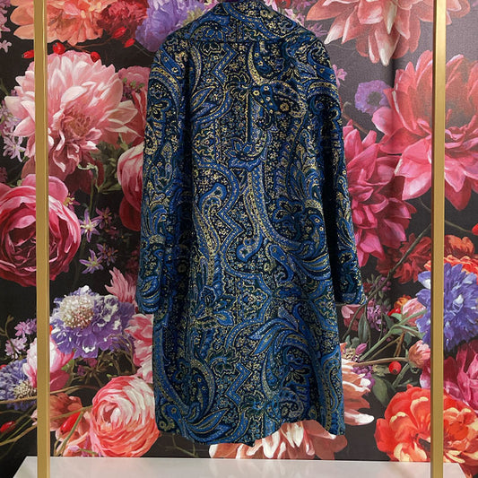 Shirtaporter Coat Paisley Blu