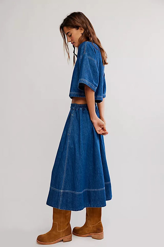 Free People Westley Denim Set
