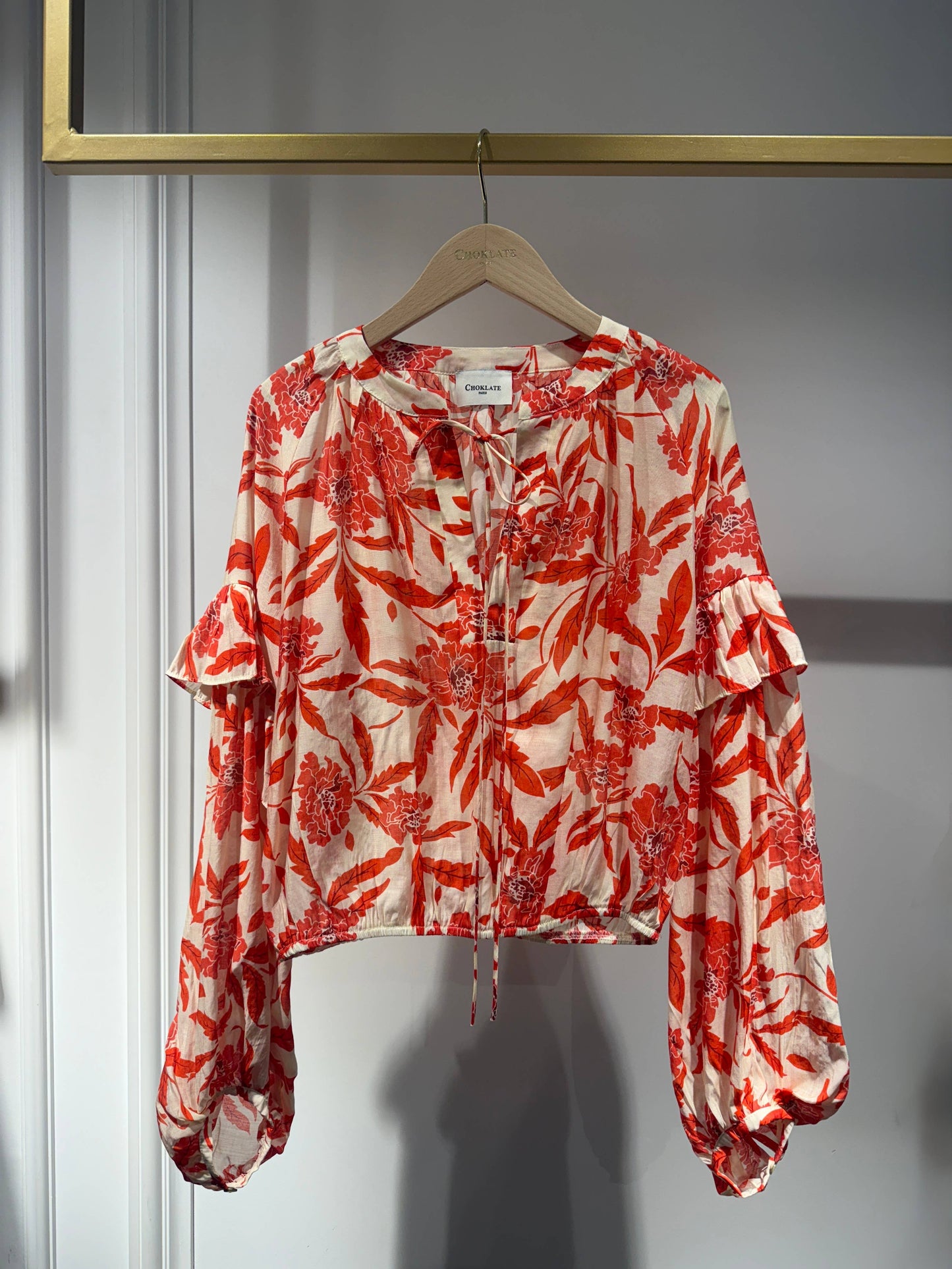 Cirta-Bluse mit Ballonärmeln