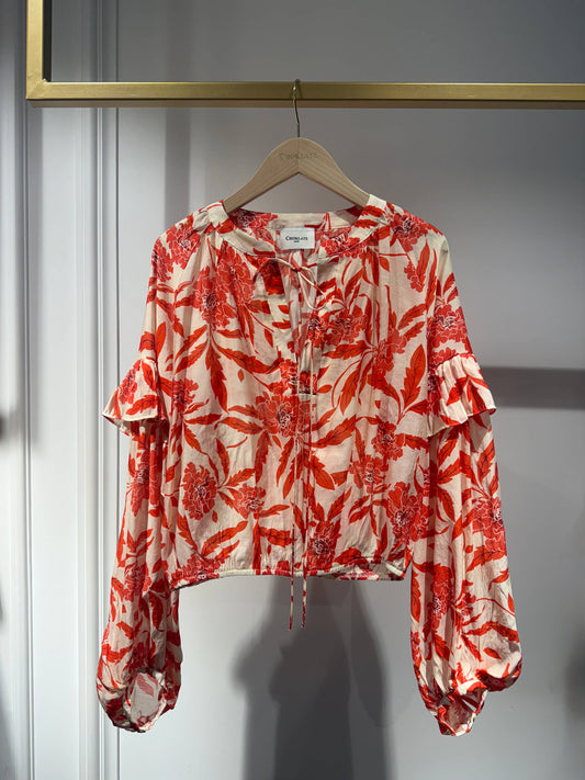 Cirta-Bluse mit Ballonärmeln