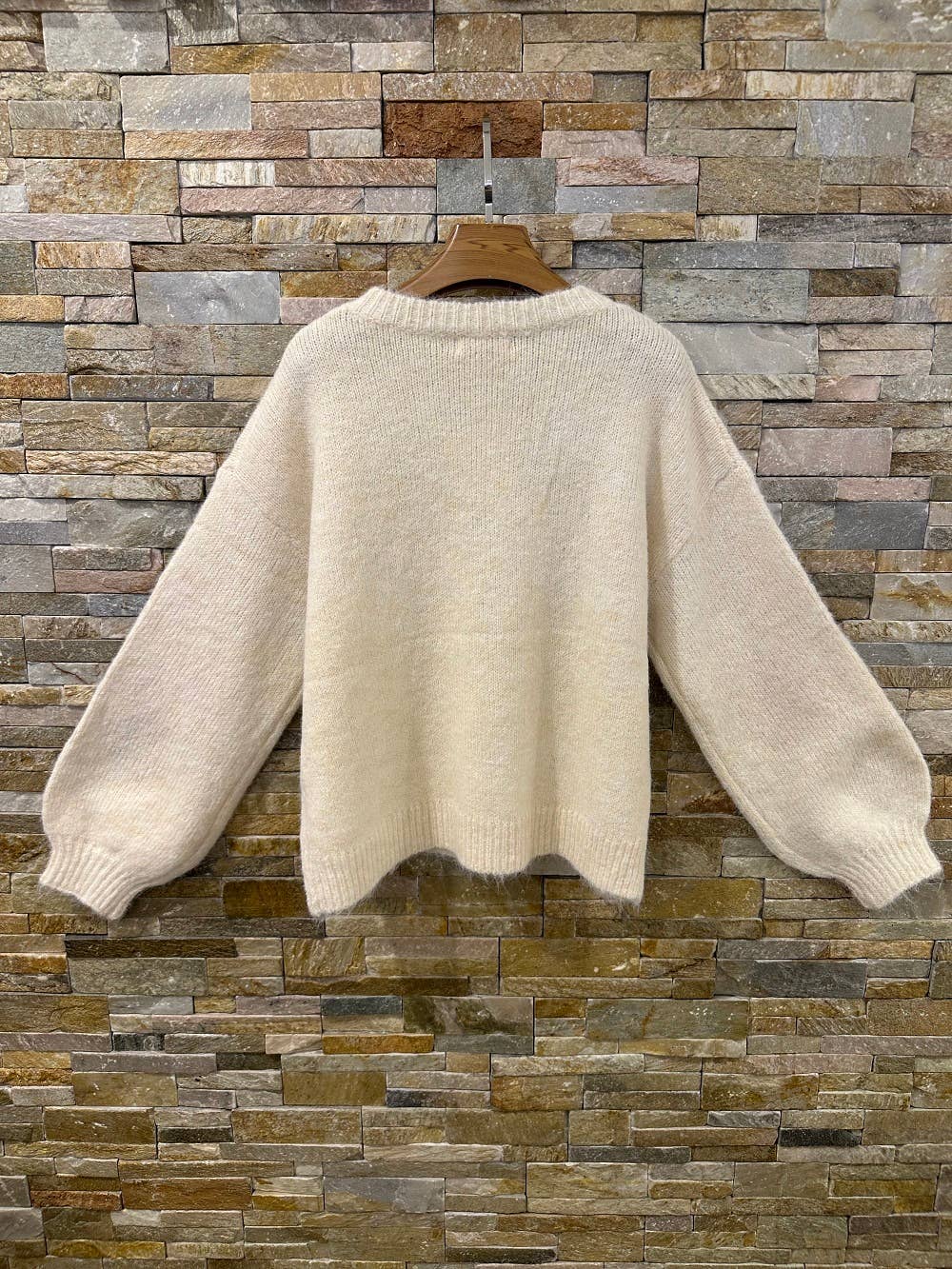 Bestickter Blumenpullover Poppy Nature