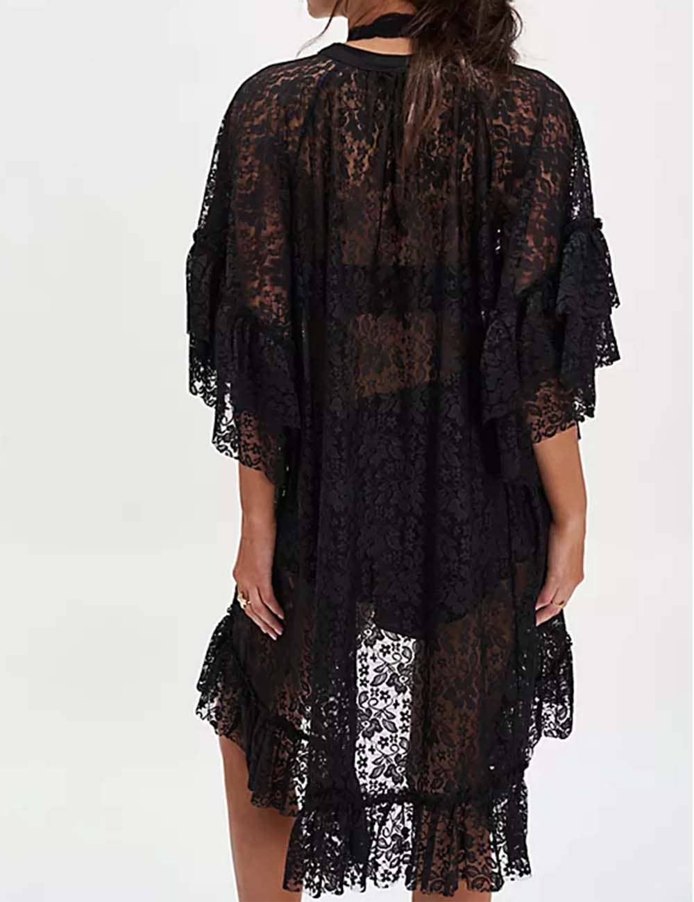 Oversize Lace-Shirt Super-Stretch