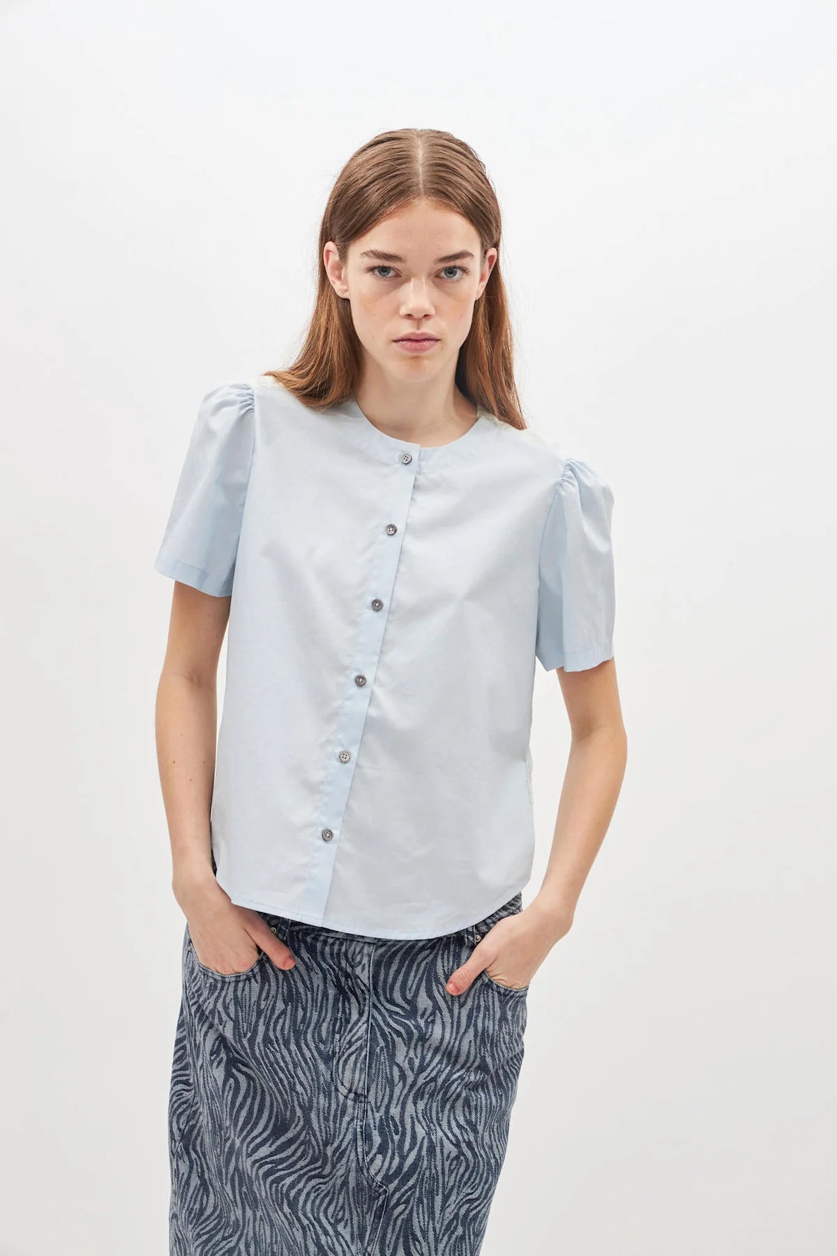 Dawn x Dare Dot  620 Sky Blue Bluse