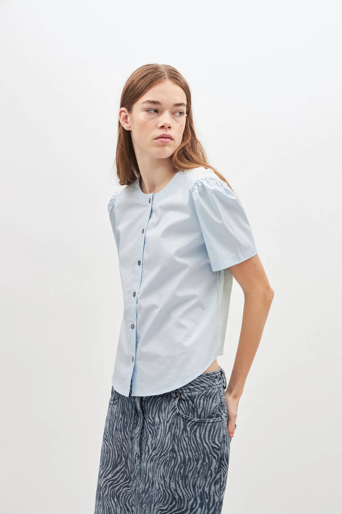 Dawn x Dare Dot  620 Sky Blue Bluse