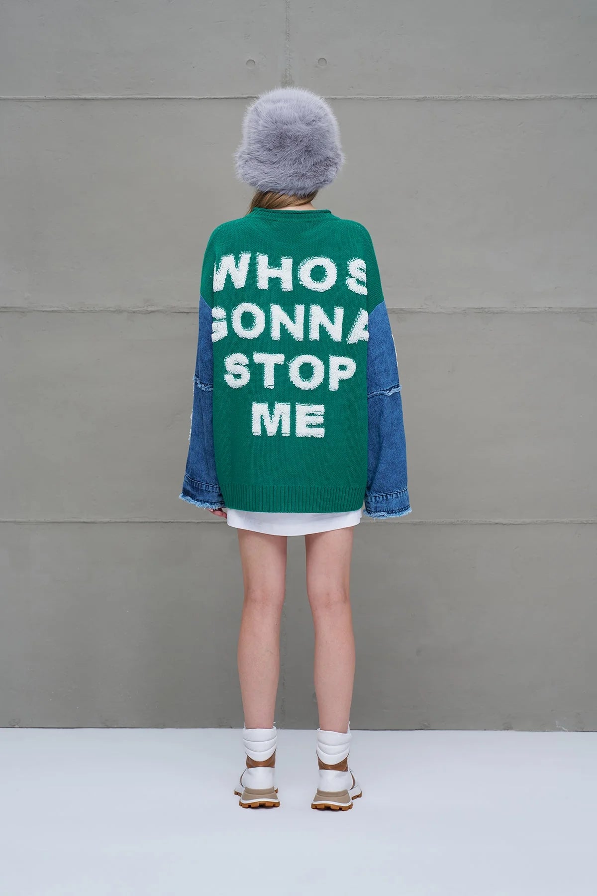 VDR Knit Sweater Green Blue - Orange Blue