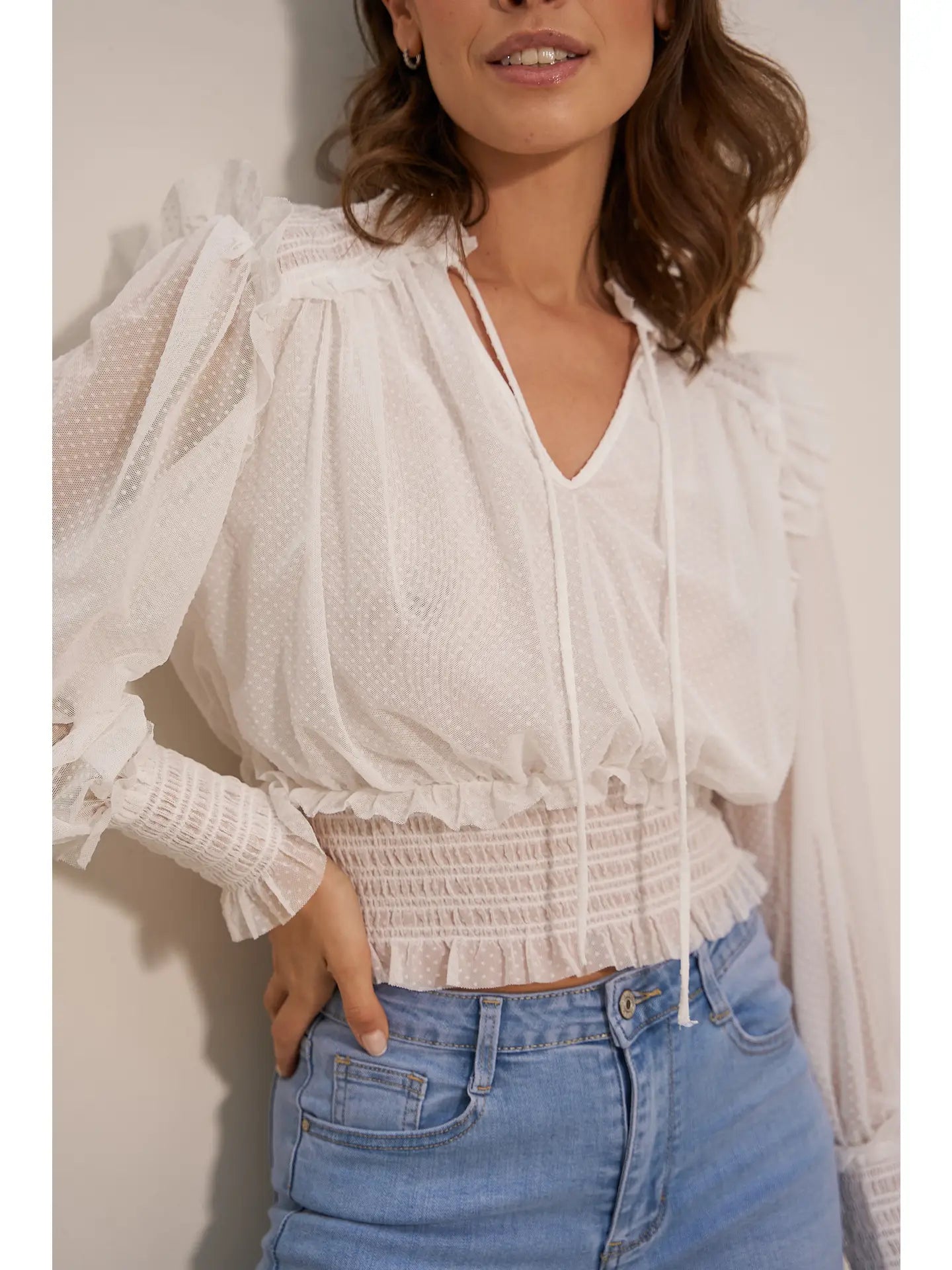 Bluse September V-Ausschnitt