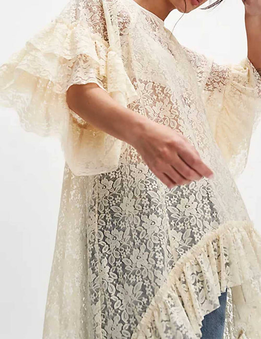 Oversize Lace-Shirt Super-Stretch