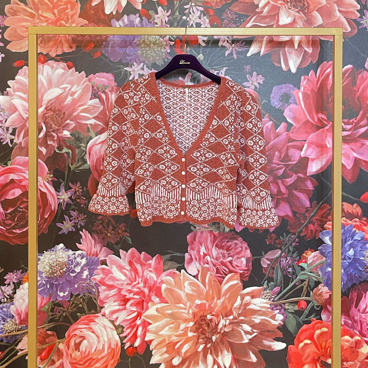 Free people Cardigan Geo floral