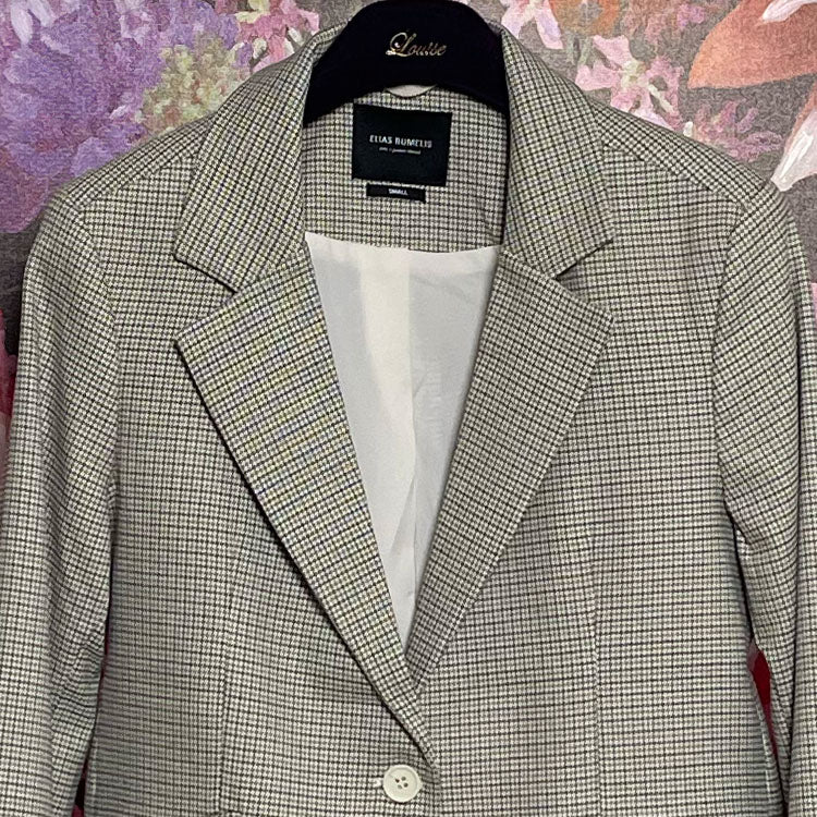 Rumelis Blazer Laura Houndstooth Chai