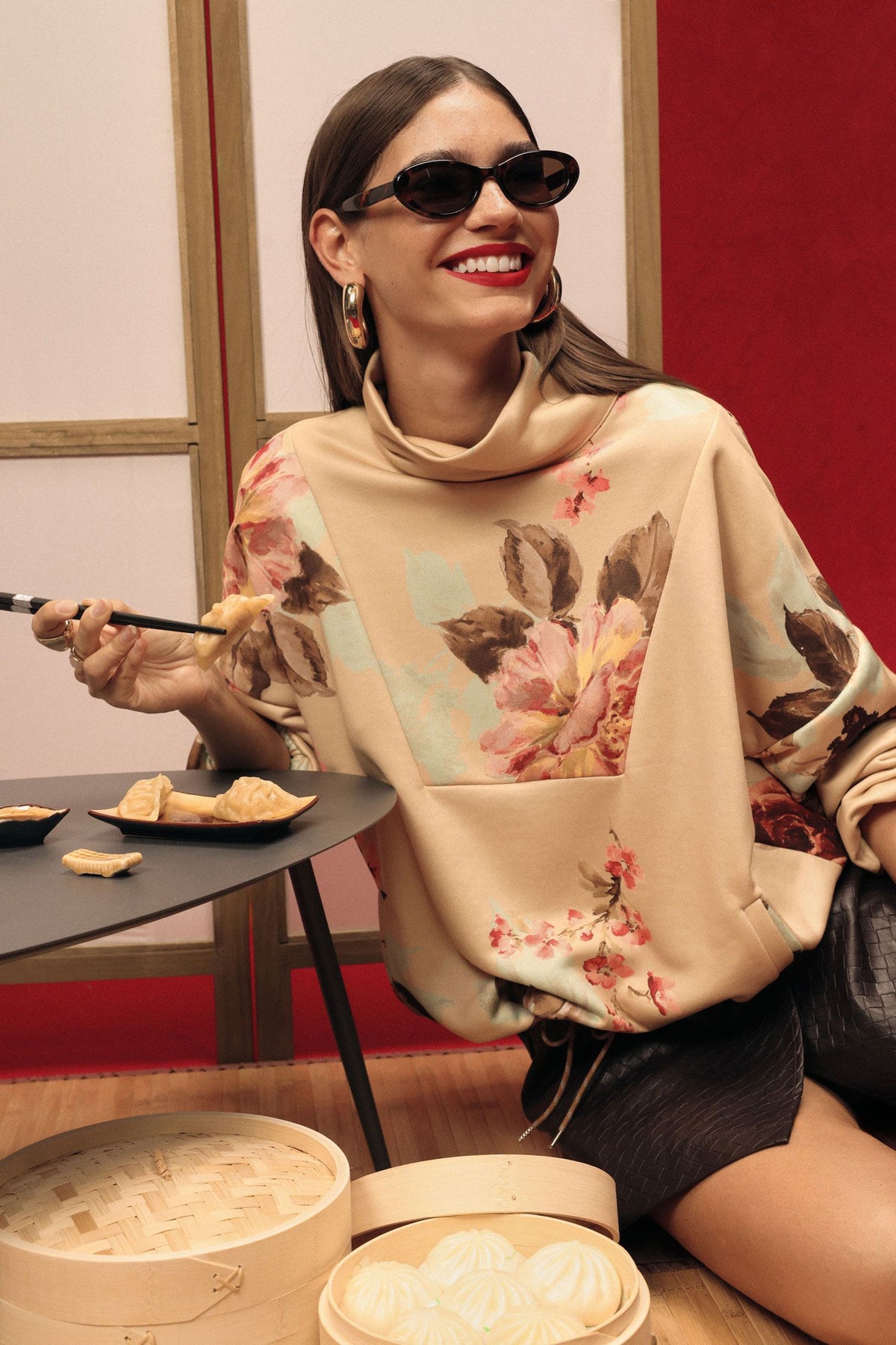 Sweatshirt mit floralem Print DIXIE