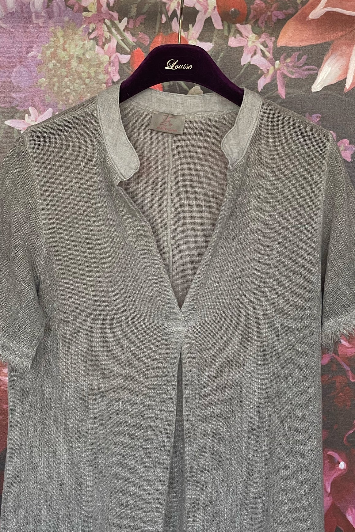 Kurzarm Kleid Taupe