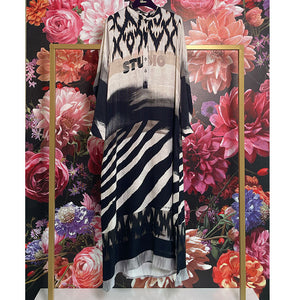 Yippie Hippie Kleid Studio Creme Black