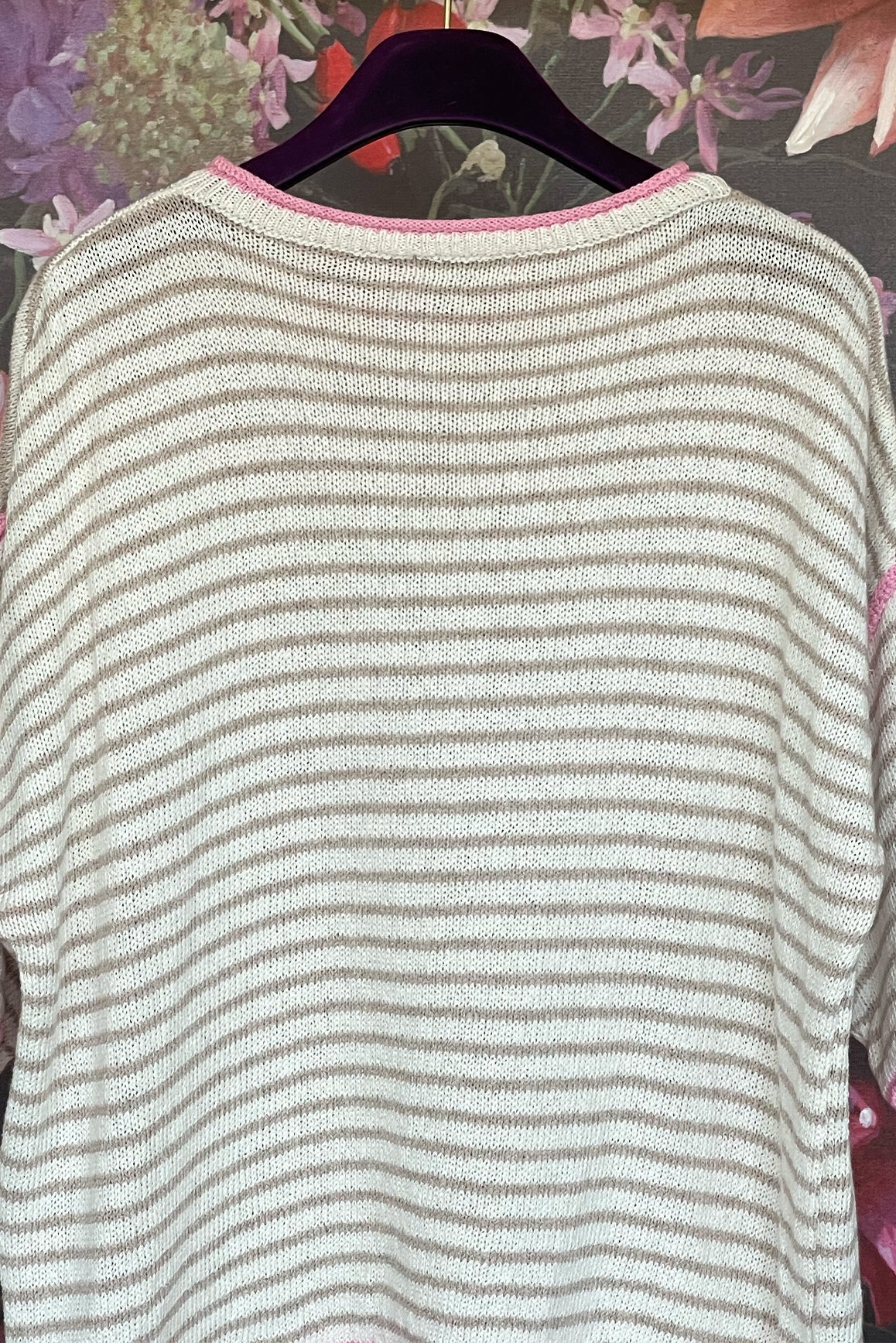 Ringel Pullover beige