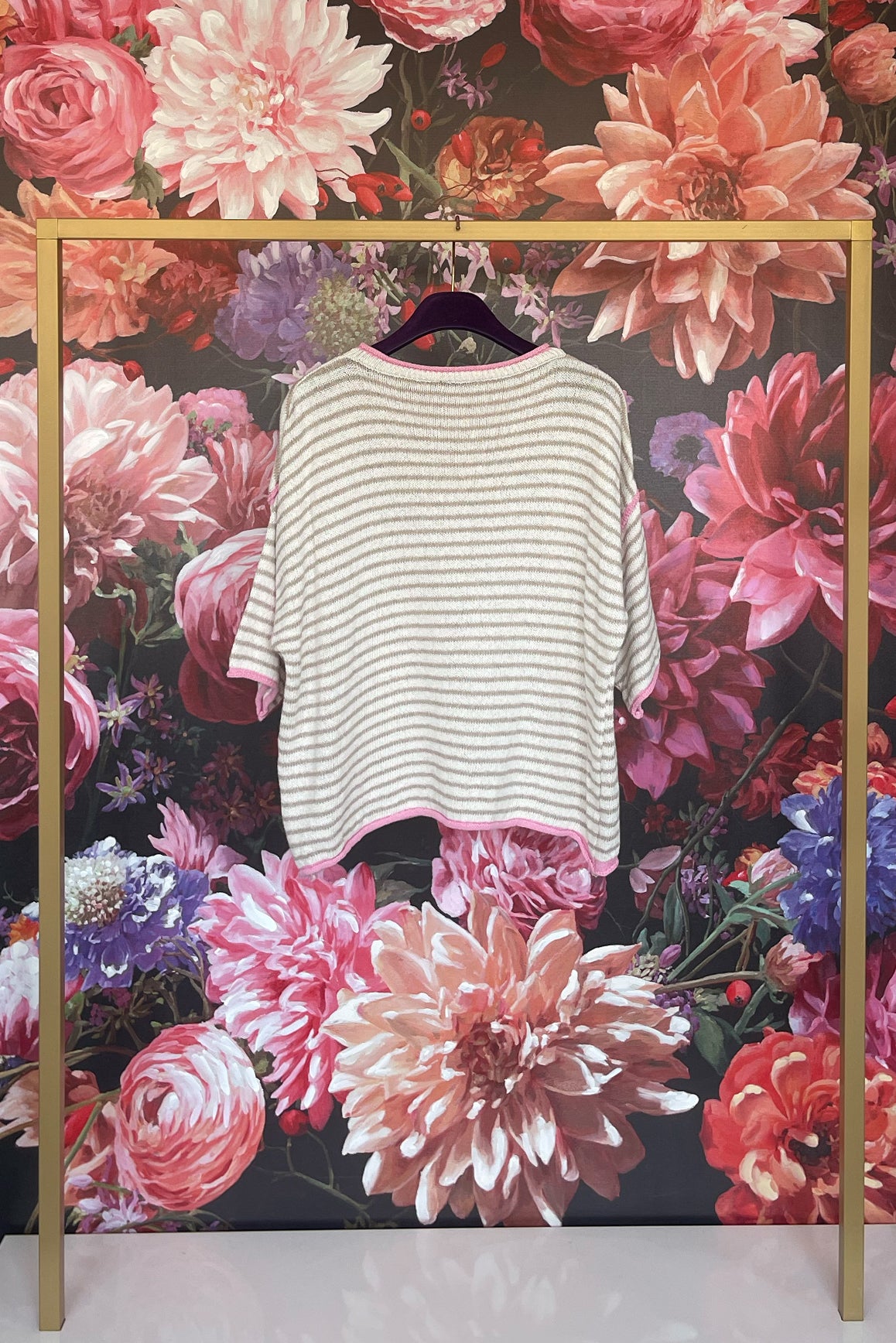 Ringel Pullover beige