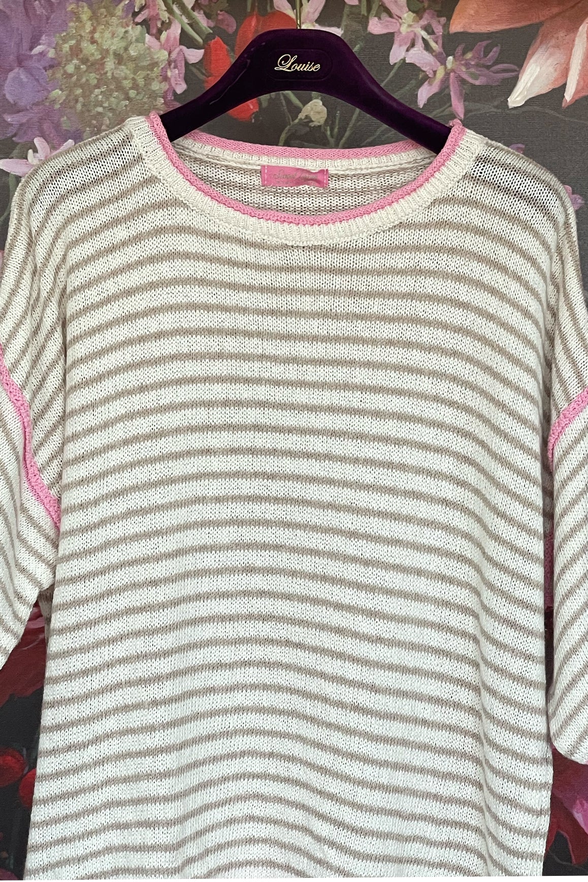 Ringel Pullover beige