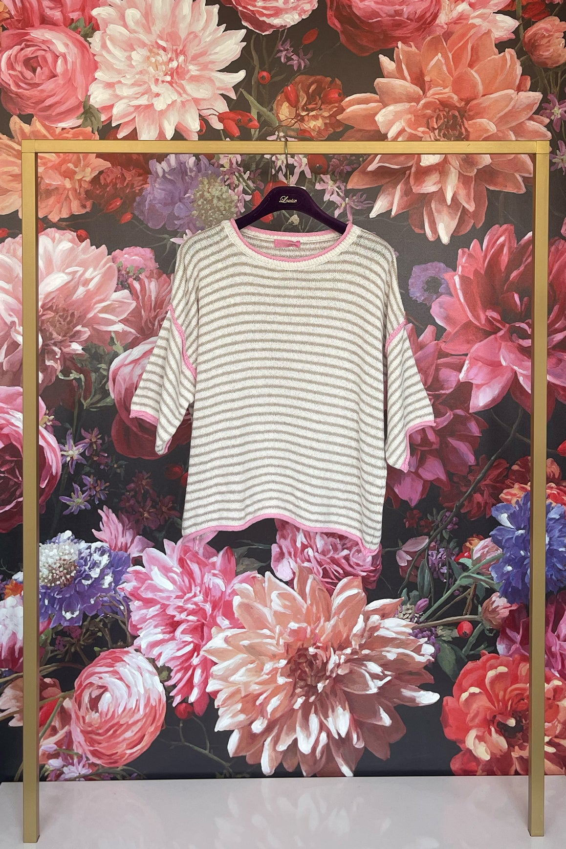 Ringel Pullover beige