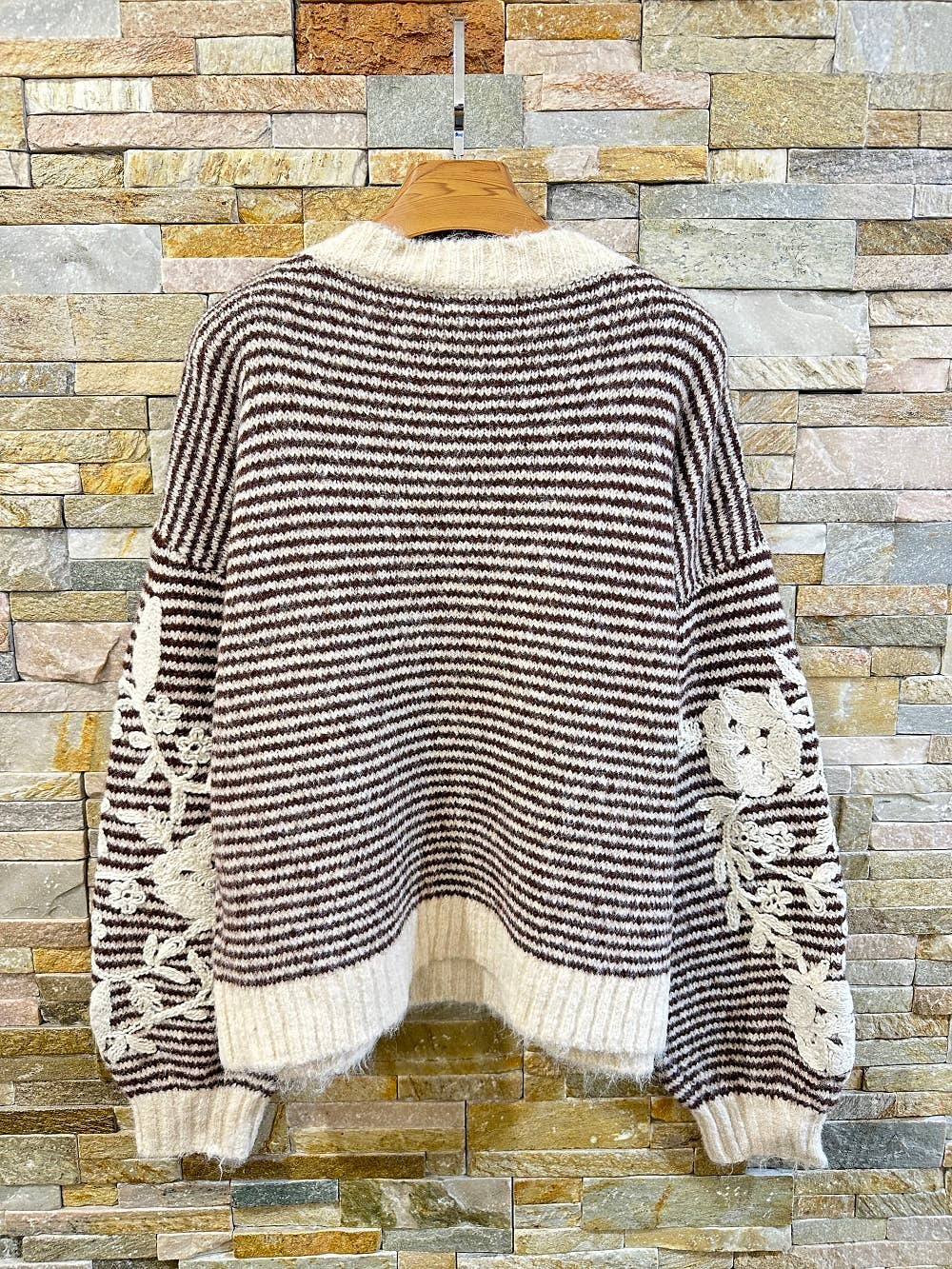 Gestreifter Strick-Pullover AUDREY