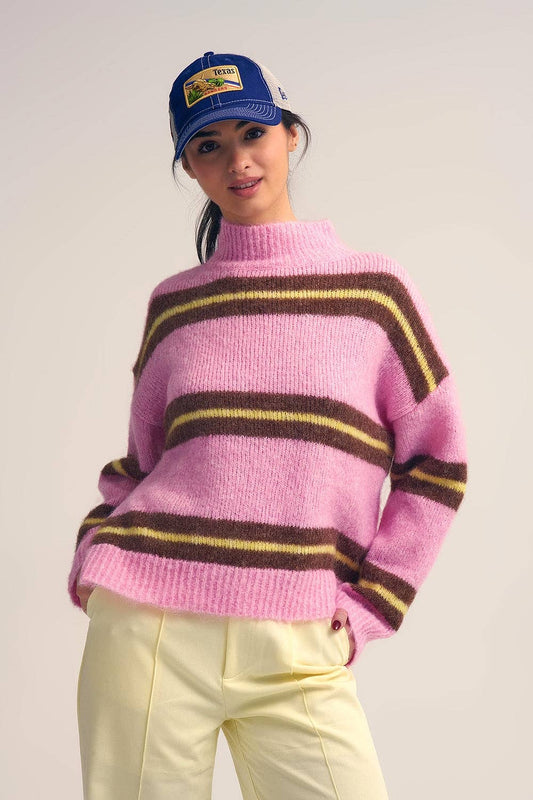 Stripe Pullover Pink