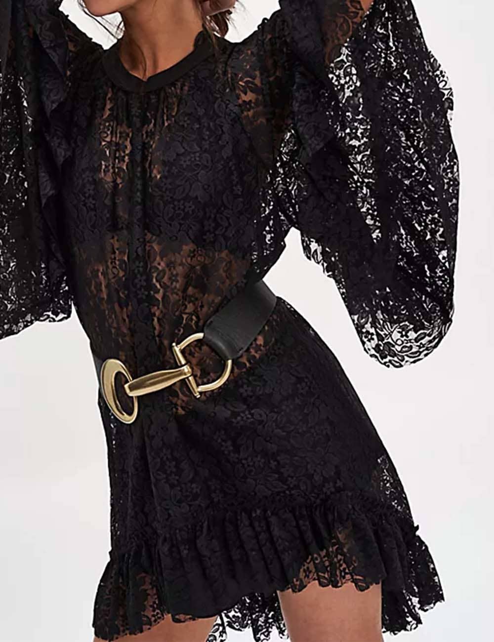 Oversize Lace-Shirt Super-Stretch