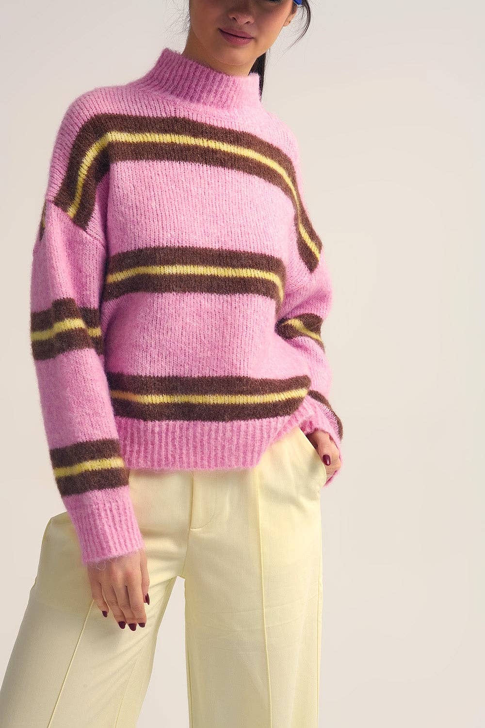 Stripe Pullover Pink