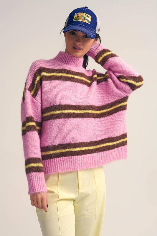 Stripe Pullover Pink