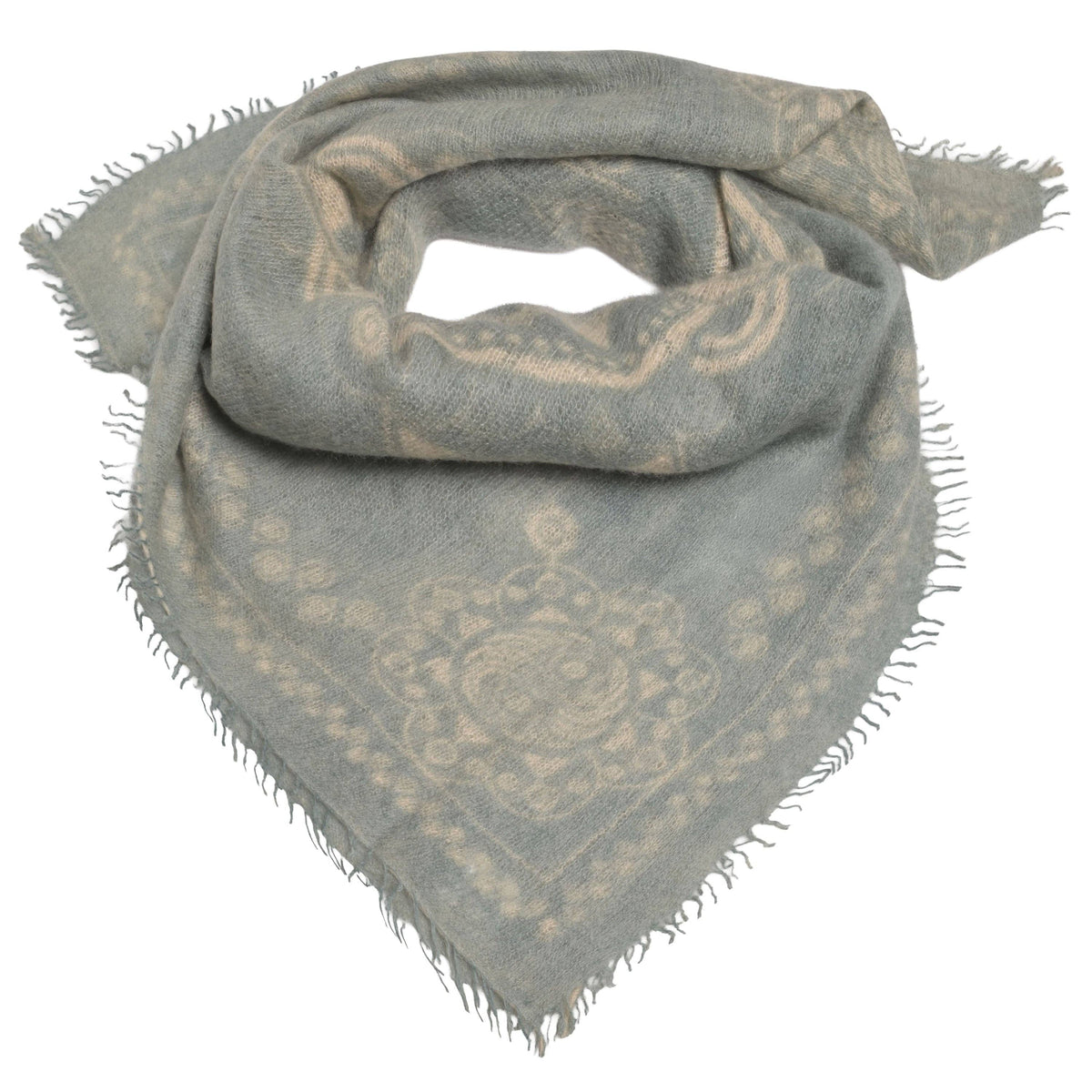 Kaschmir Bandana Ornament in Oliv