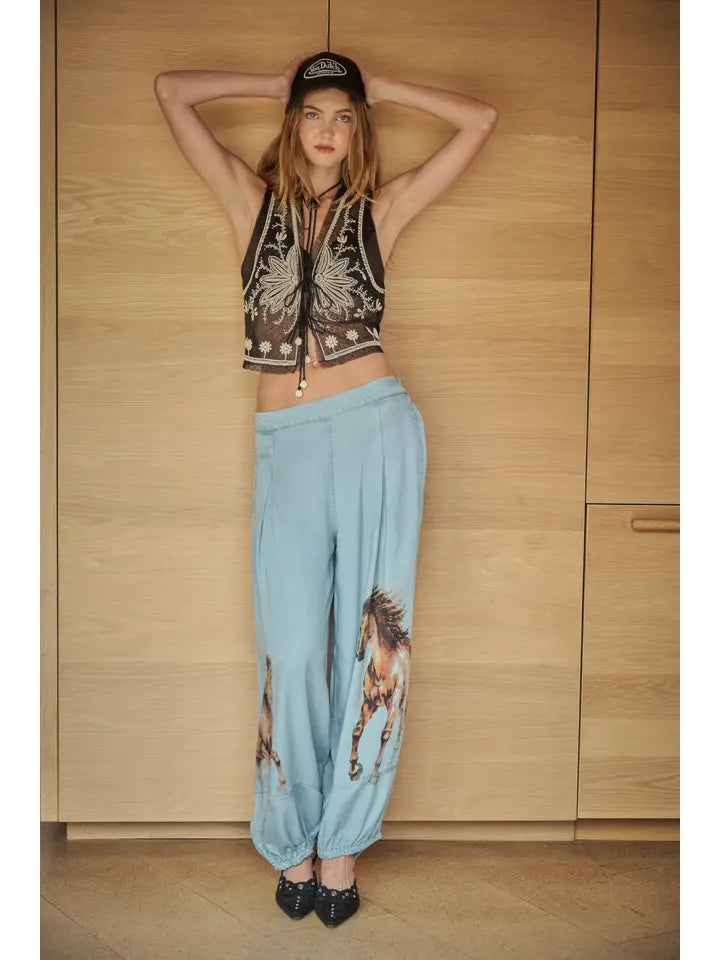 Blue B. Ballon Pant Yellow Stone