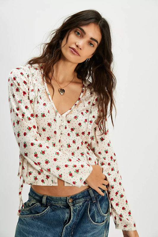 Free People Rose Blouse