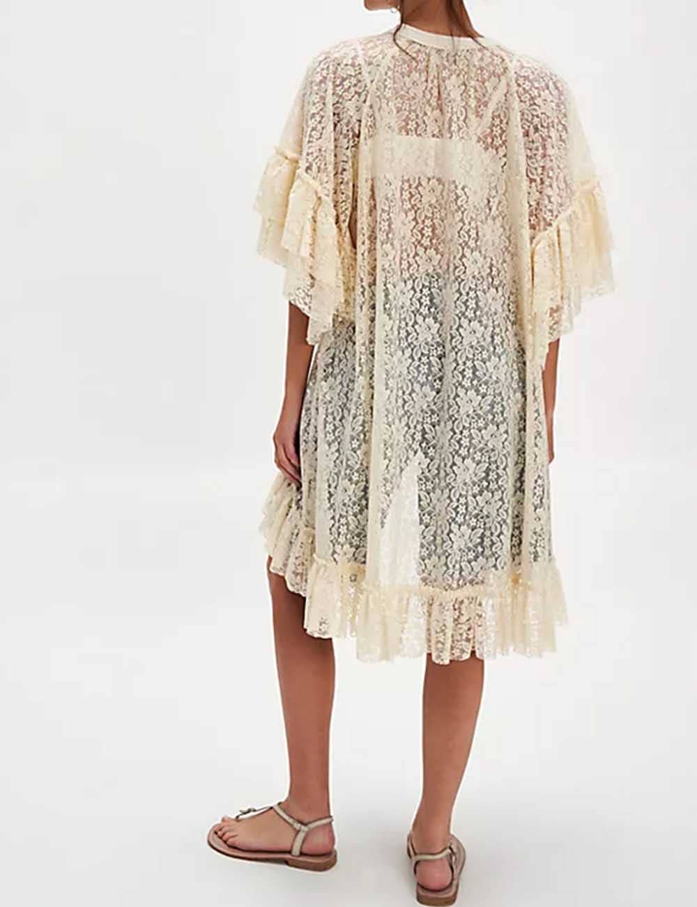 Oversize Lace-Shirt Super-Stretch
