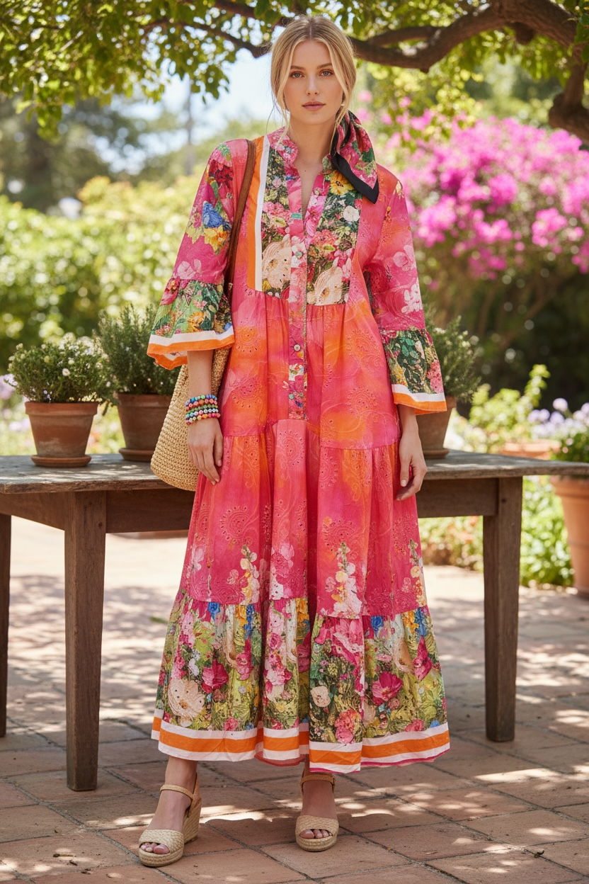 Langes Kleid Floral