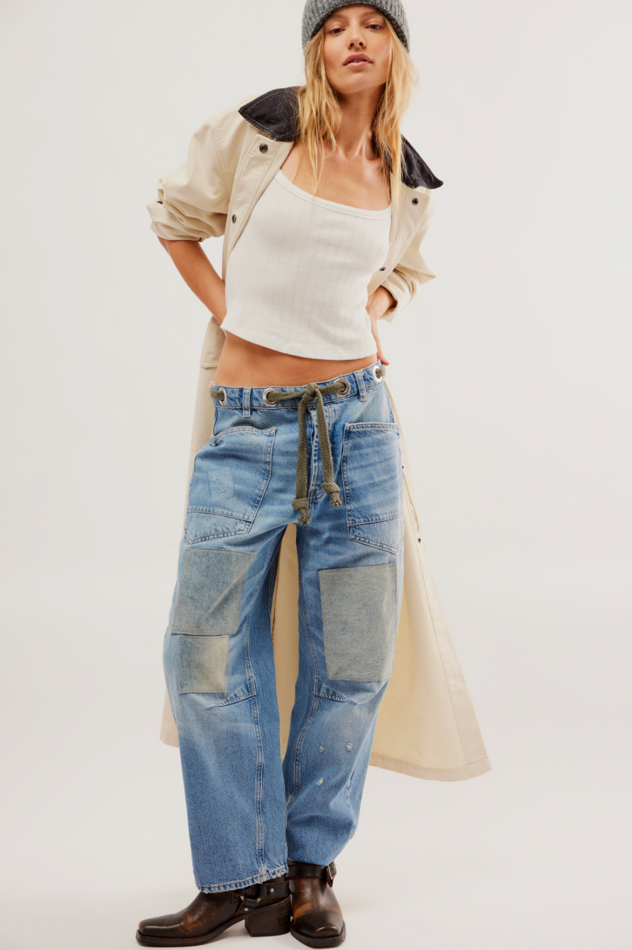 Free people Moxie Low Slung Trust blue