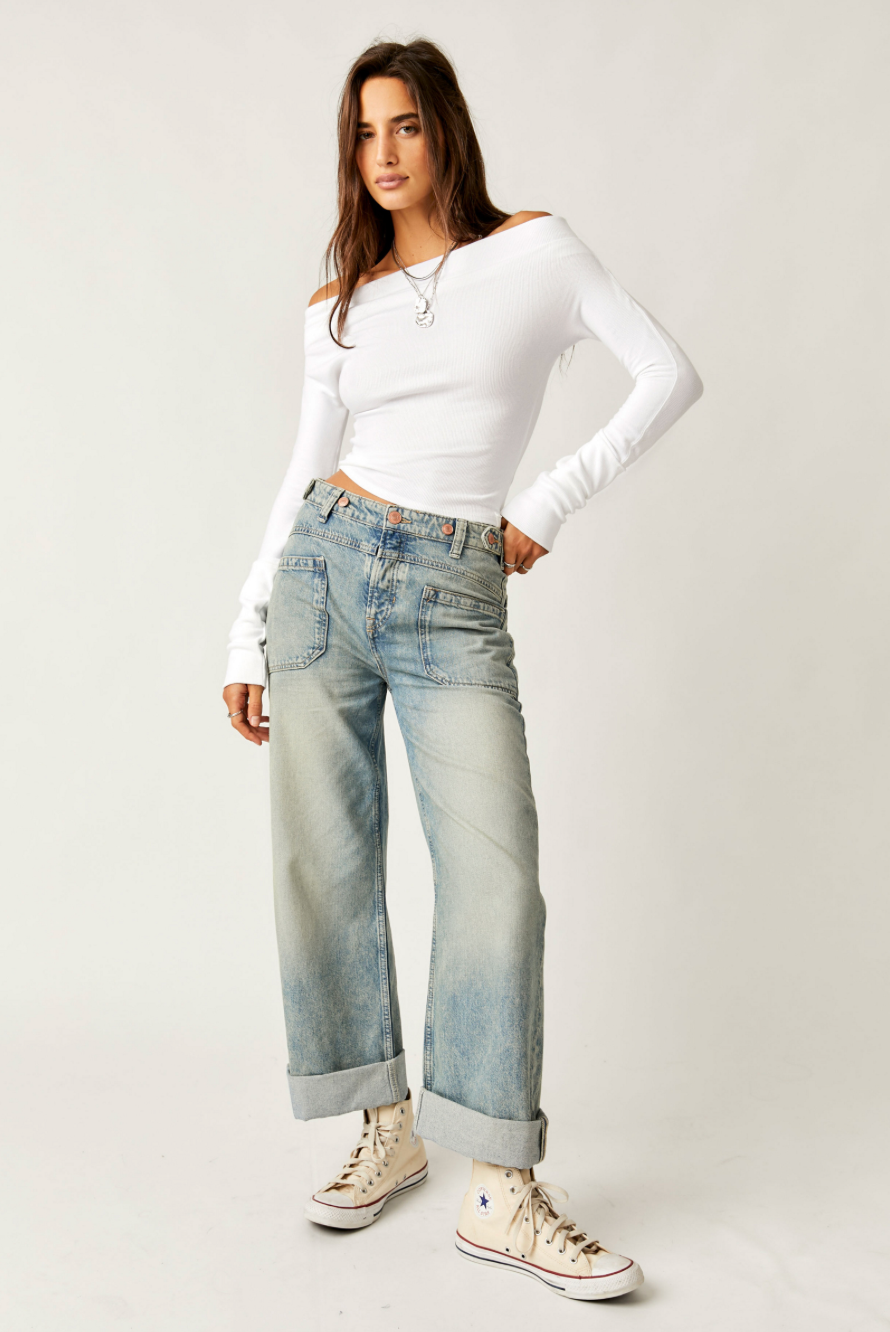 Free People Palmer Cuff Jeans