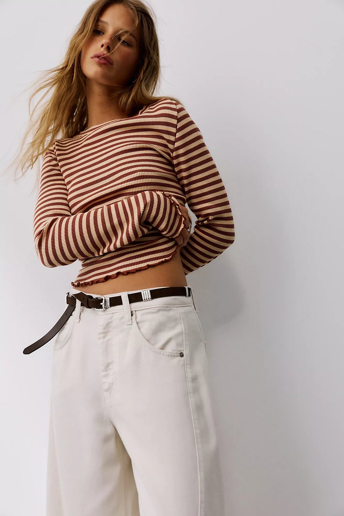Free People Easy Does It Striped Tee