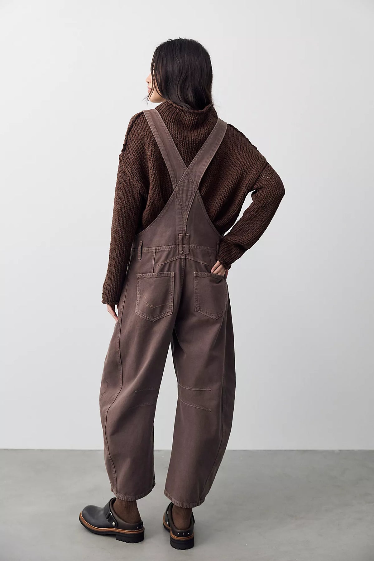 Free People Good Luck Overall Chocolate Mousse