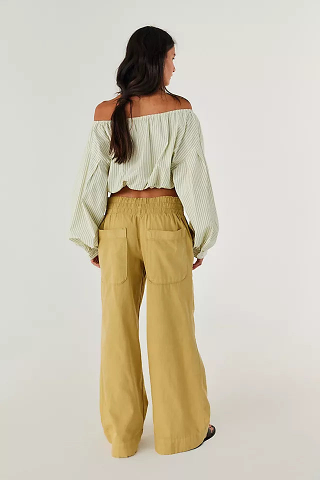Free People Breezy Denim Pull-On Jeans Antilope