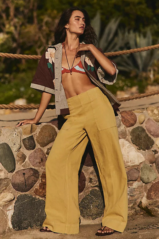 Free People Breezy Denim Pull-On Jeans Antilope