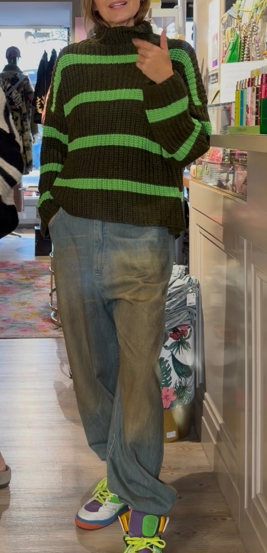 VDR Knit Sweater Khaki/ Green