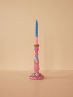 Lade das Bild in den Galerie-Viewer, Rice Glass Candle Holder Pink
