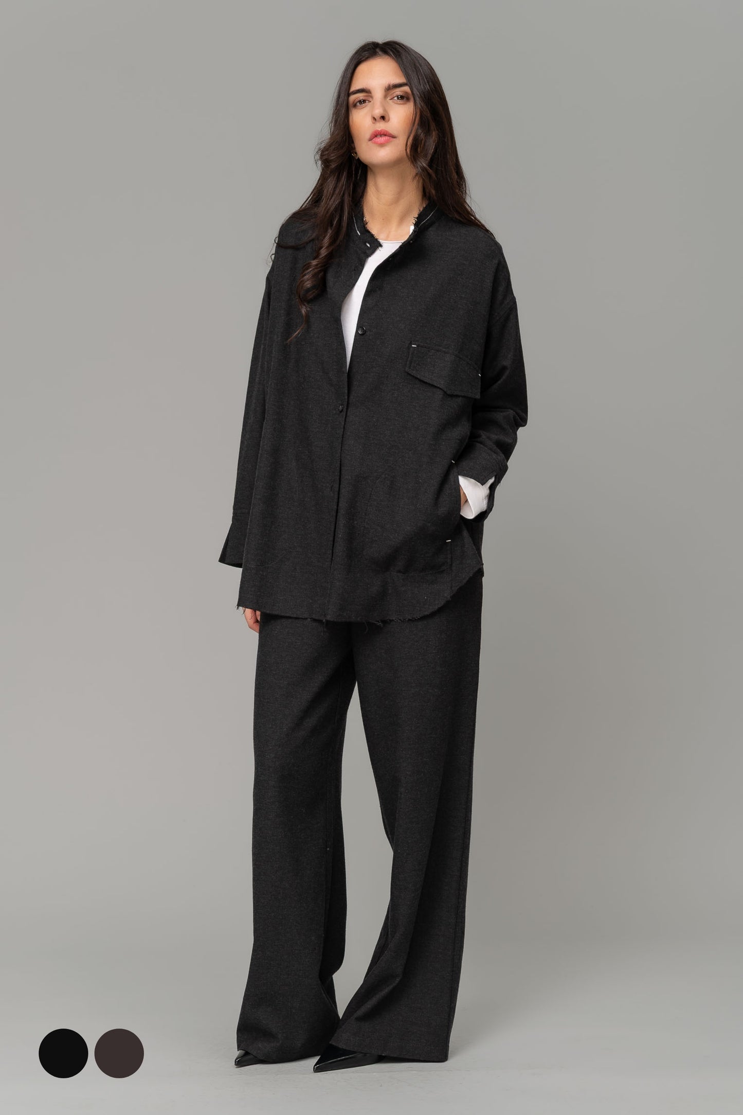 Noumeno Studio Shirt Jacket with Contrast stitiching