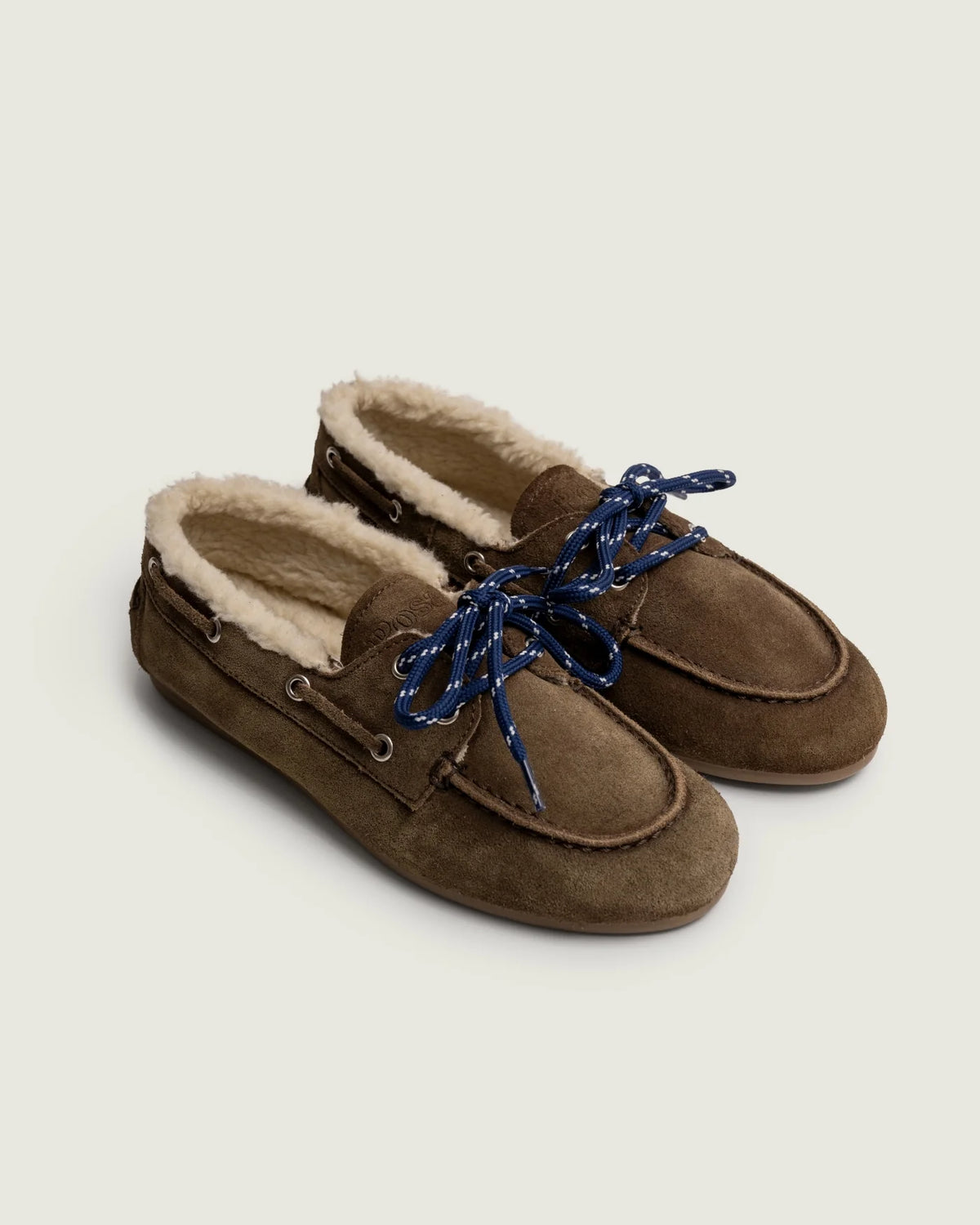 Posa Boat Loafer Brushed Fur Dark Brown