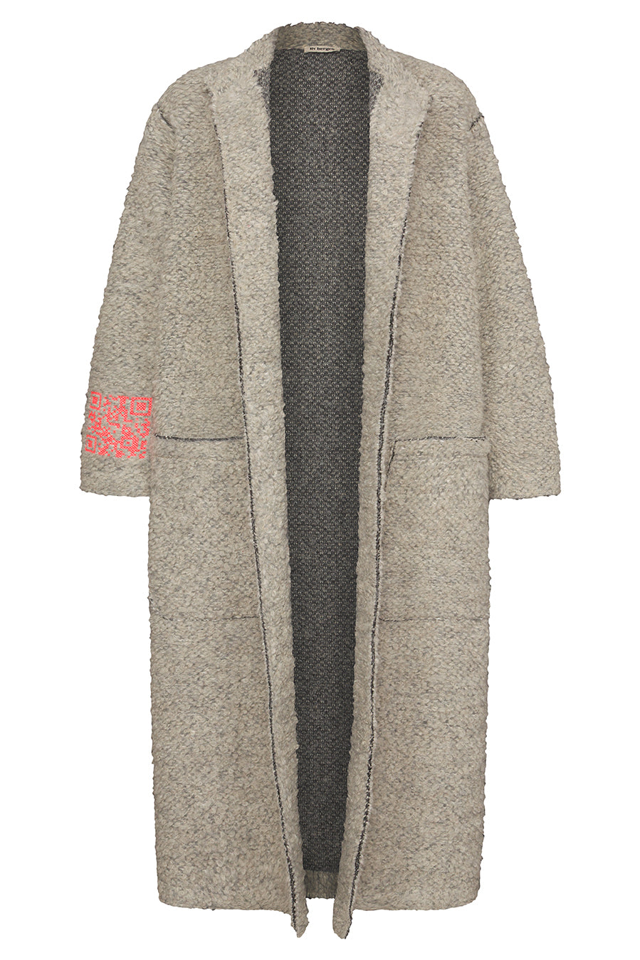 Liv Bergen Coat Split Light grey