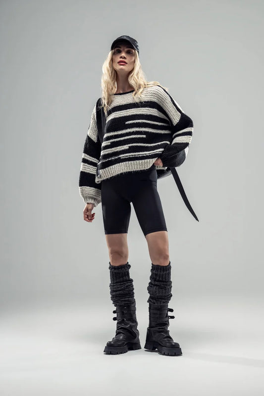VDR Knit Sweater Black/Beige