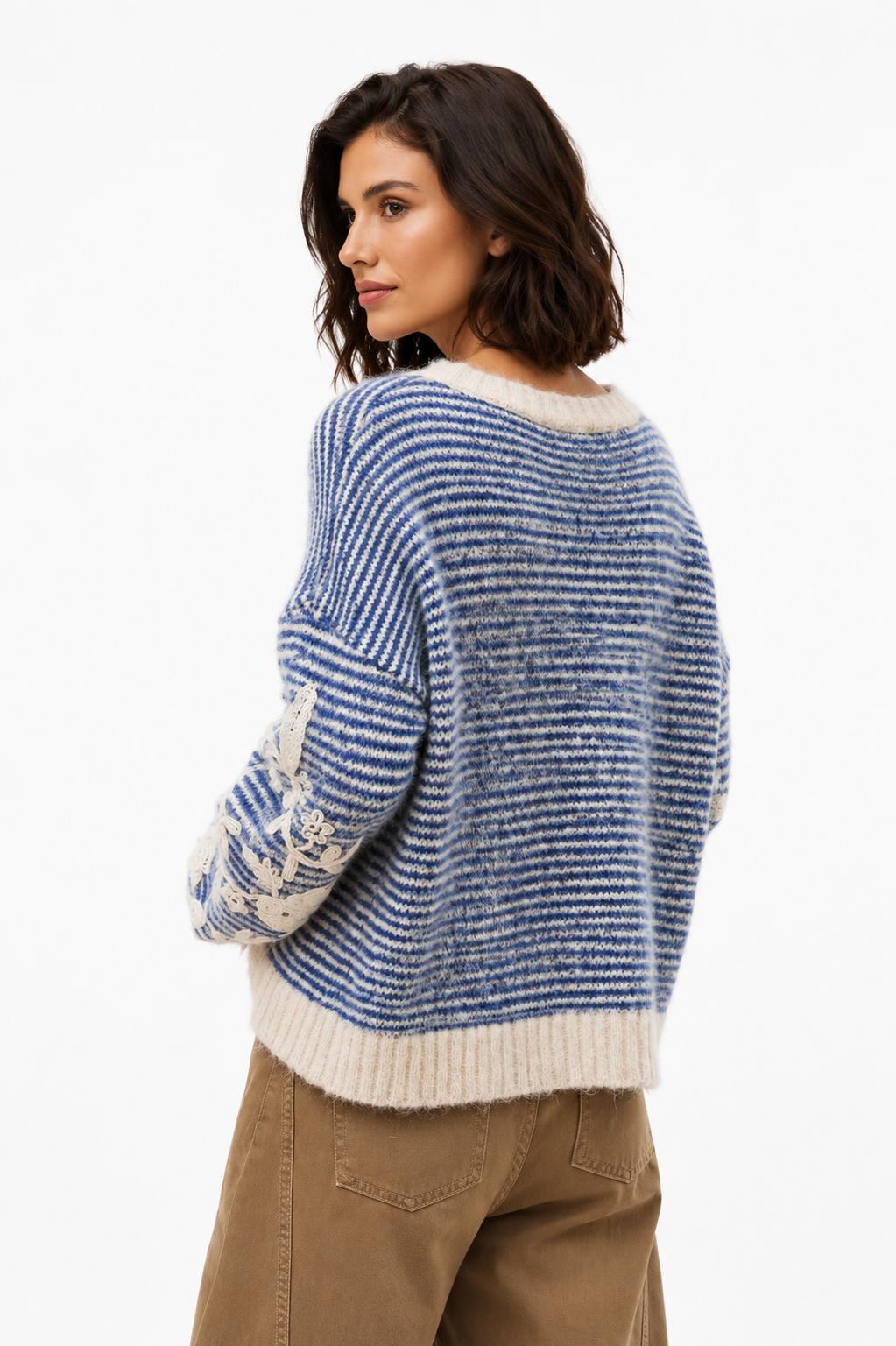 Gestreifter Strick-Pullover AUDREY