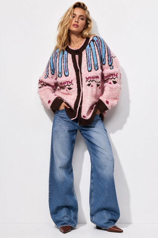 Mochy Cardigan Fly Pink