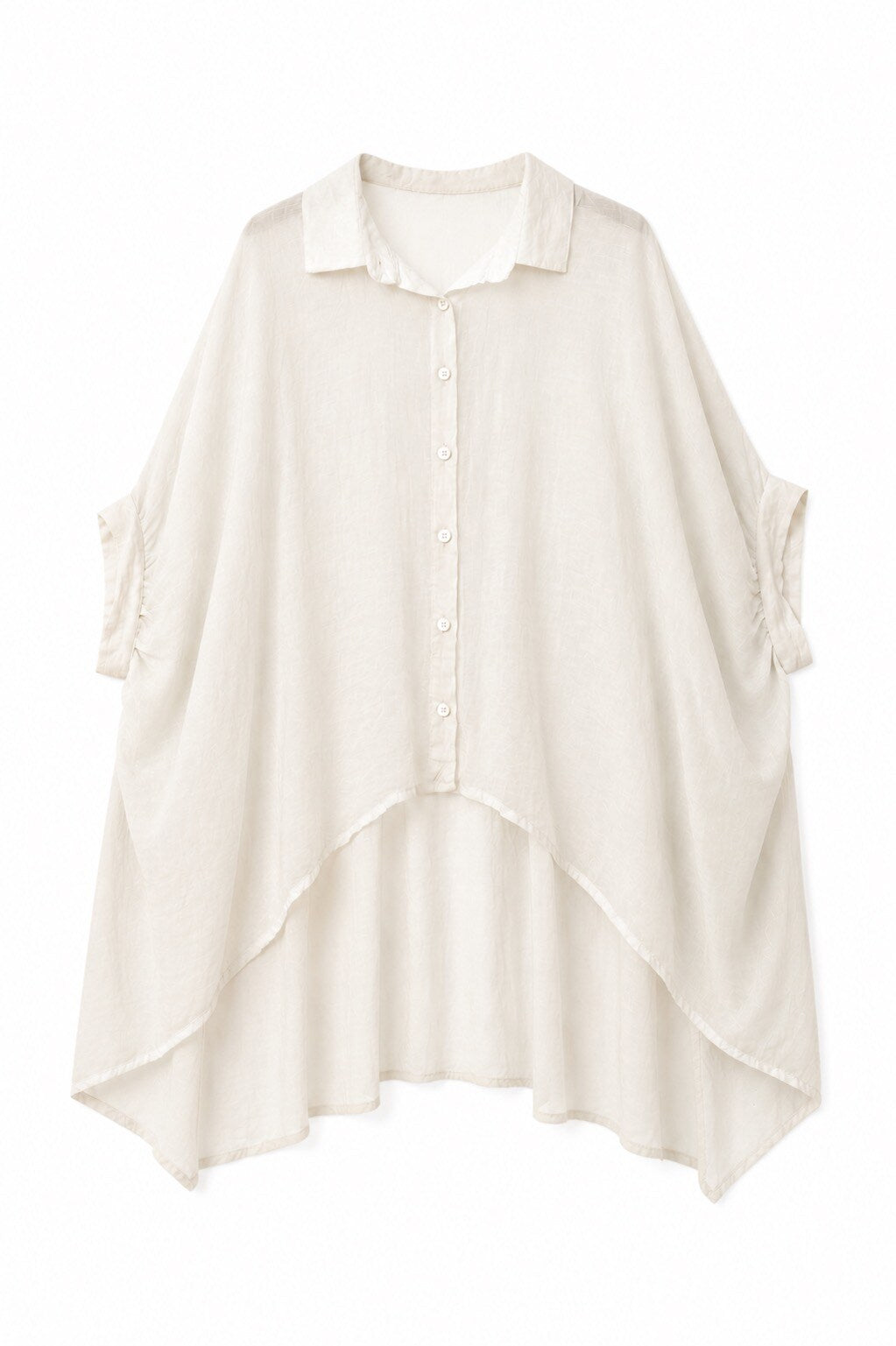Übergroßes gewaschenes Tencel-Hemd