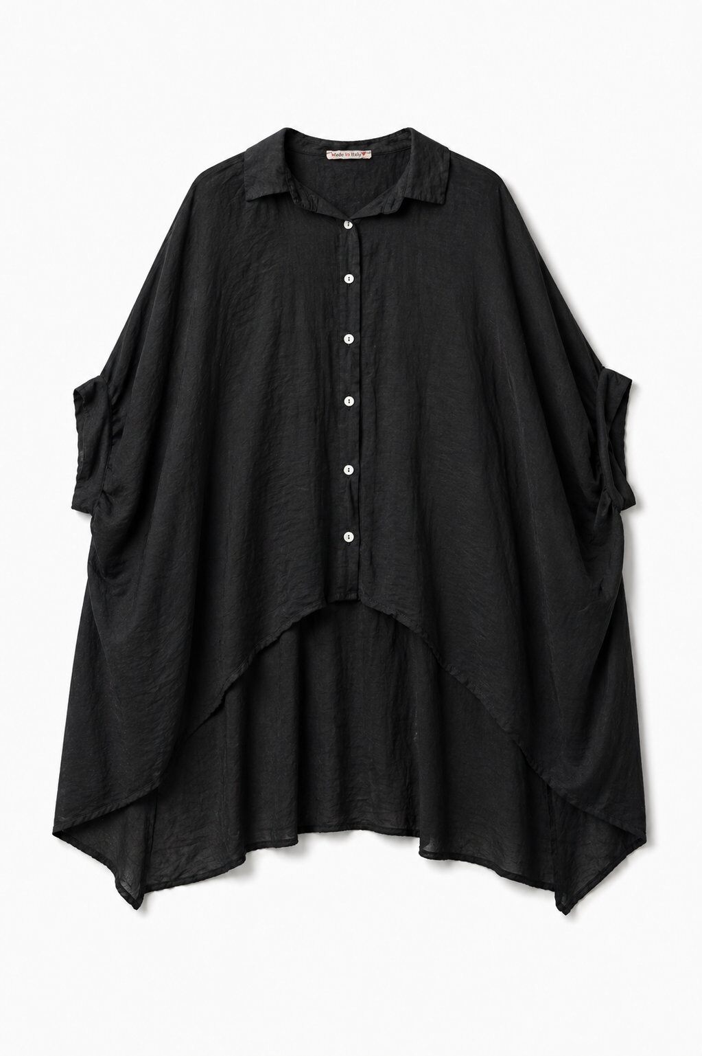 Übergroßes gewaschenes Tencel-Hemd