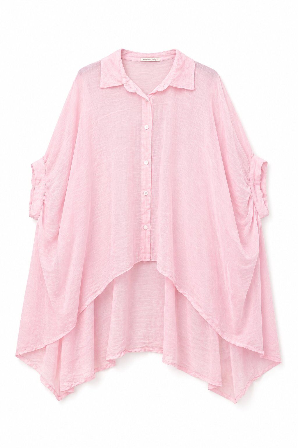 Übergroßes gewaschenes Tencel-Hemd