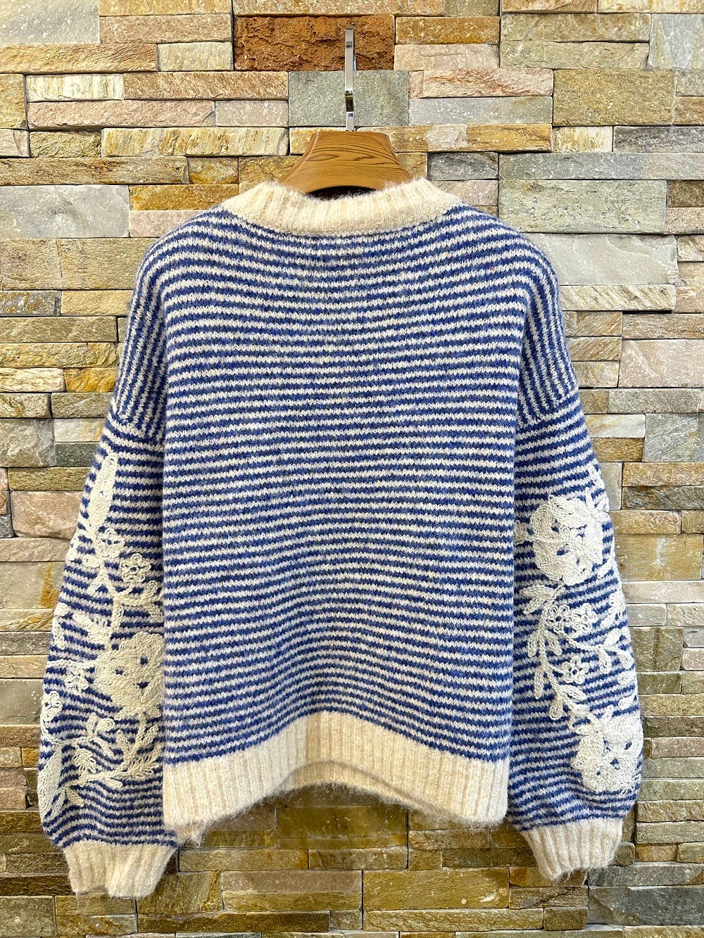 Gestreifter Strick-Pullover AUDREY