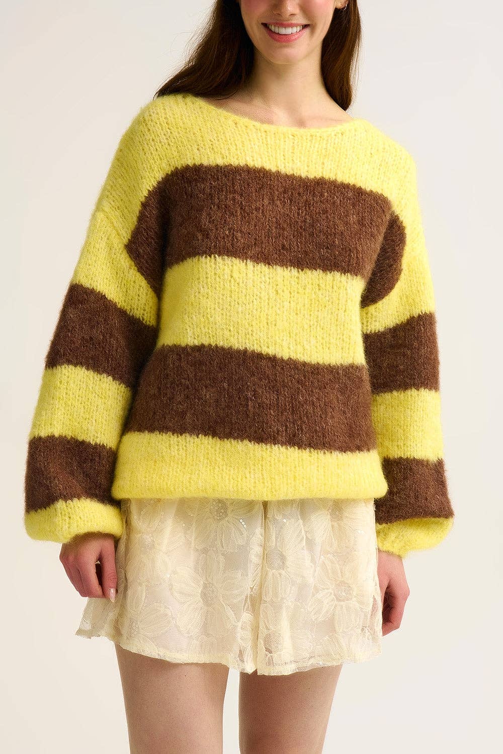 Stripe Yellow Pullover